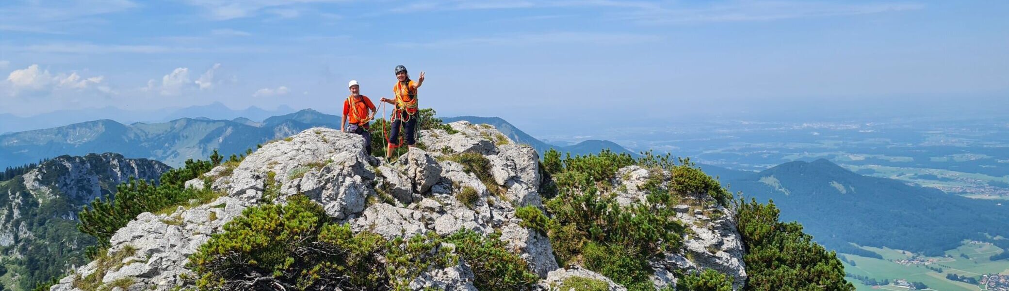 Michaela und Mike auf dem Westgipfel | © DAV Sektion Altdorf - Herbert Herrmann