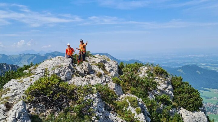 Michaela und Mike auf dem Westgipfel | © DAV Sektion Altdorf - Herbert Herrmann