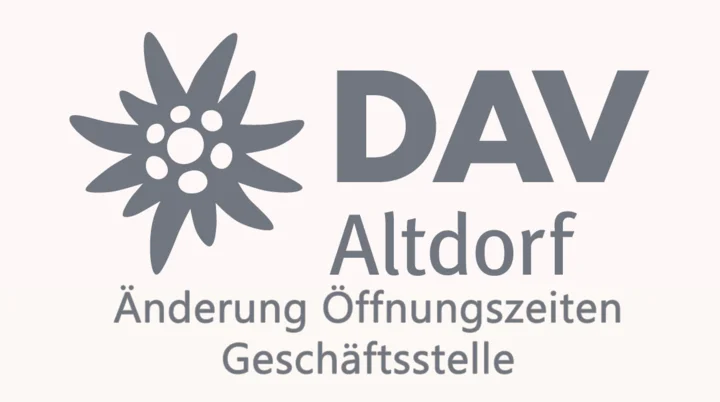 Änderung Öffnungszeiten Geschäftsstelle | © DAV Sektion Altdorf Änderung Öffnungszeiten Geschäftsstelle | © DAV Sektion Altdorf